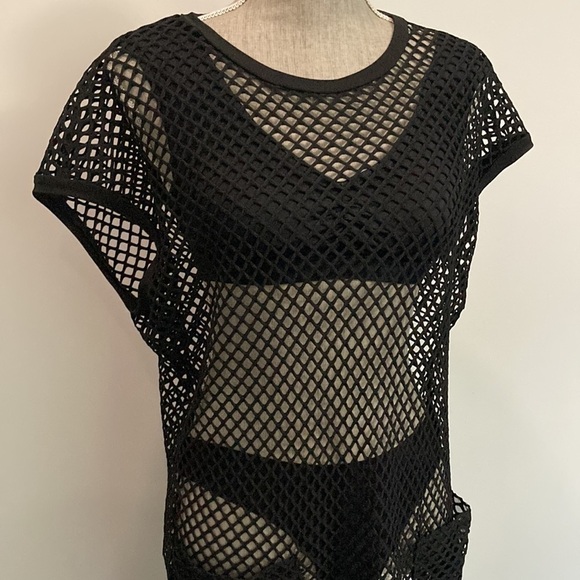 Joeffer Caoc Black Fishnet Coverup Dress - Picture 5 of 13